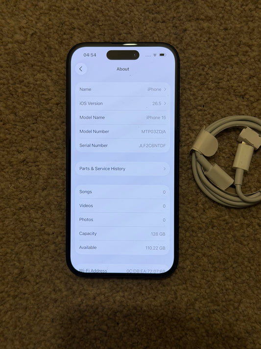 Apple iPhone 15 - 128gb Black (Unlocked)