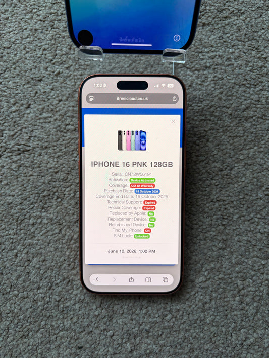 Apple iPhone 16 - Blue - iCloud Locked/Faulty.