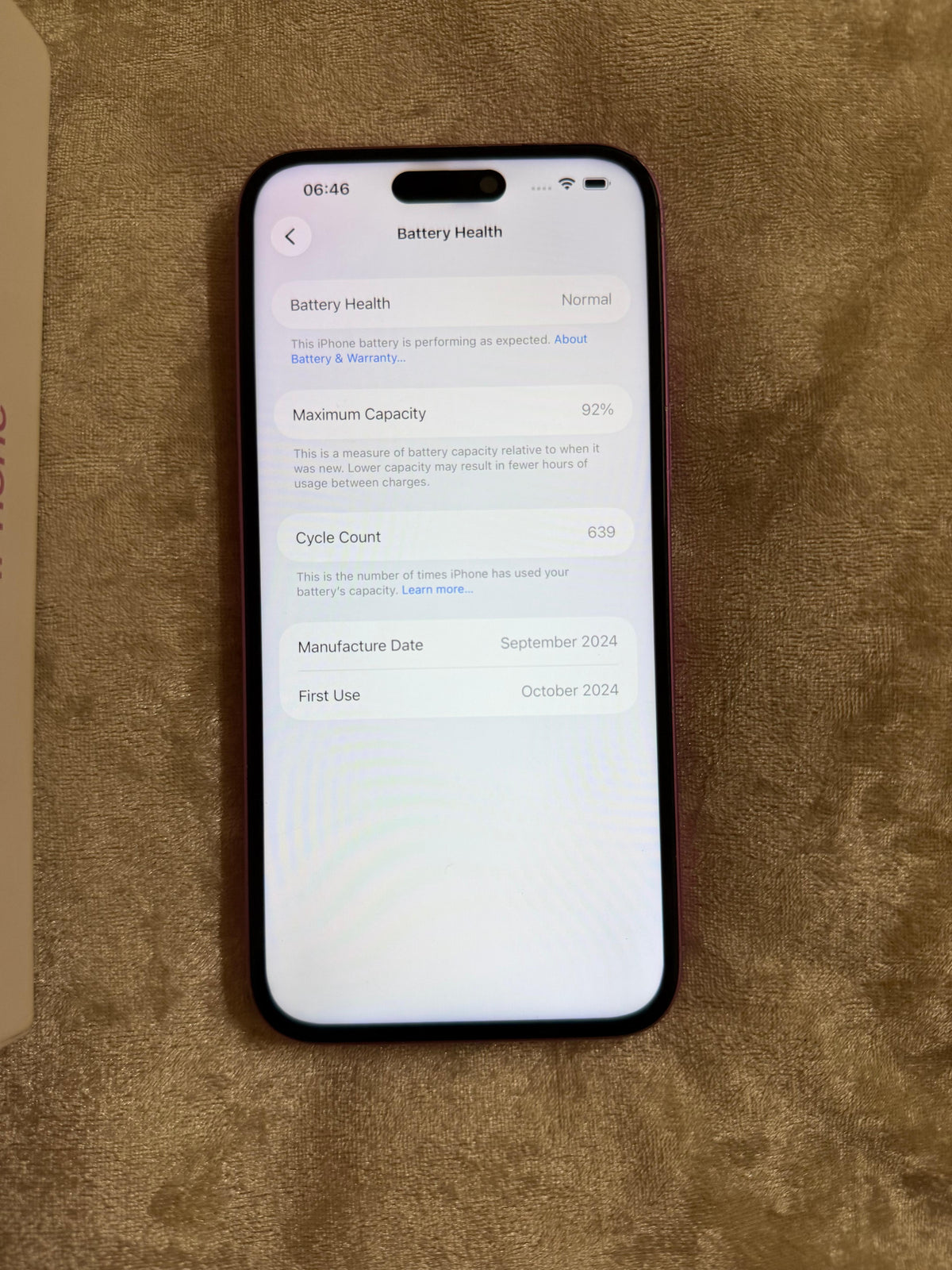 Apple iPhone 16 Plus 128gb Pink (Unlocked) - FAULTY.