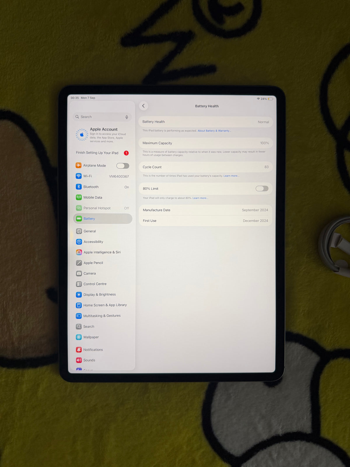Apple iPad Air 13 inch M2 (2024) 128gb WiFi/Cellular - Fully Working