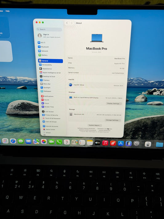 Apple Macbook Pro 14 inch 2021 - M1 Pro, 16 RAM, 512gb SSD - MDM Bypassed.