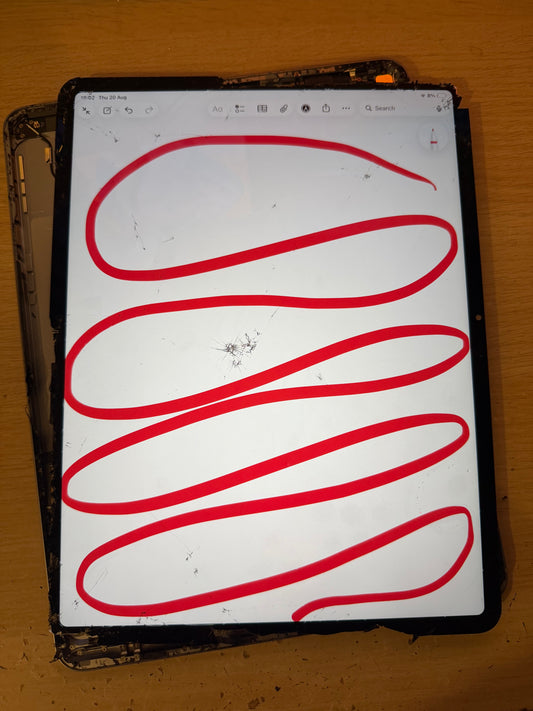 Apple iPad Air 13 inch M2/M3 (2024/2025) LCD Screen - Cracked Glass / Fully Working.