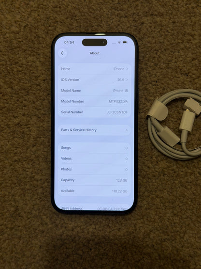 Apple iPhone 15 - 128gb Black (Unlocked)