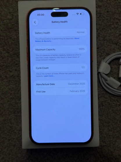Apple iPhone 17 Pro Max - Cosmic Orange - 256gb (Unlocked) - Faulty Front/Rear Cameras!