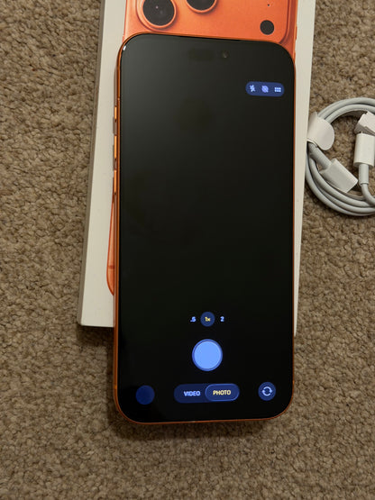 Apple iPhone 17 Pro Max - Cosmic Orange - 256gb (Unlocked) - Faulty Front/Rear Cameras!