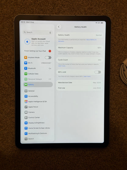 Apple iPad Air 11 inch M2 (2024) 128gb WiFi/Cellular - Fully Working / No Touch ID!
