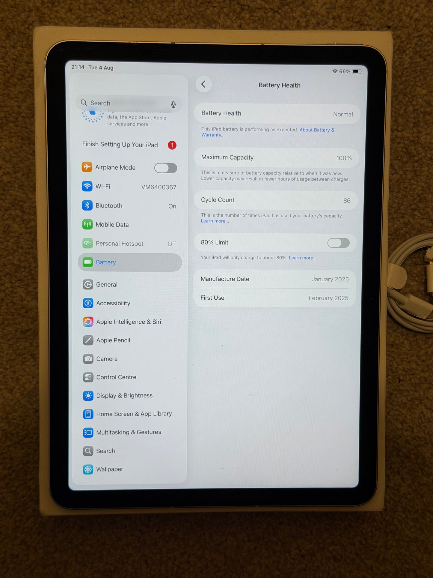 Apple iPad Air 11 inch M2 (2024) 128gb WiFi/Cellular - Fully Working!