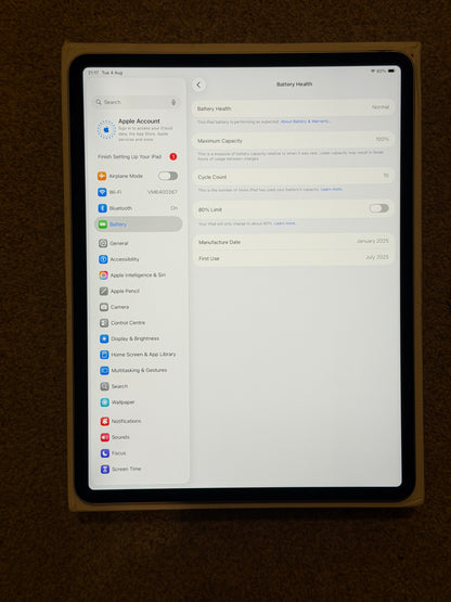 Apple iPad Air 13 inch M3 (2025) 128gb WiFi - Fully Working / No Touch ID.