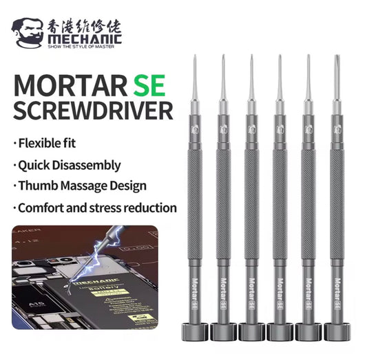 Mechanic Mortar SE Screwdriver Set - S2 Steel Precision Repair Tool Anti-Slip Handle Magnetic Design for Phone Electronics Tools