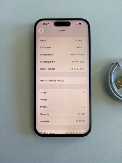 Apple iPhone 15 Pro - 128gb Black (Unlocked)