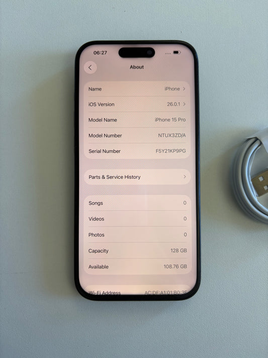 Apple iPhone 15 Pro - 128gb Black (Unlocked)
