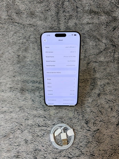 Apple iPhone 15 Pro Max 512gb Grey (Unlocked)