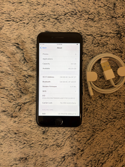 Apple iPhone SE 3rd Generation (2022) - 64gb. Fully Working!
