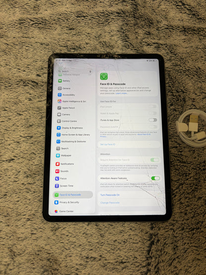 Apple iPad Pro 11 inch 3rd Gen (M1-2021) 128gb WiFi/Cellular - Cracked Glass - REPAIR!