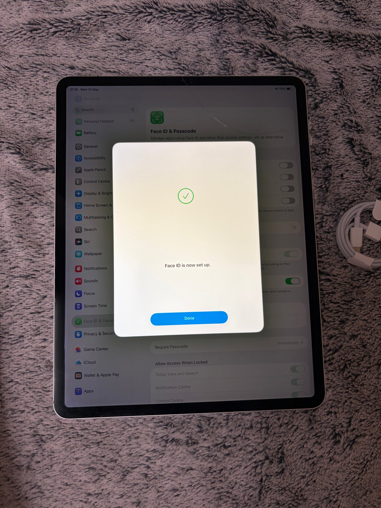 Apple iPad Pro 12.9 inch 3rd Gen 256gb WiFi/Cellular (Unlocked) - Minor Fault.