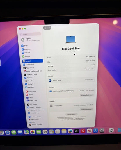 Apple Macbook Pro 14 inch 2023 - M2 MAX, 32gb RAM, 1TB SSD - MDM Bypassed.
