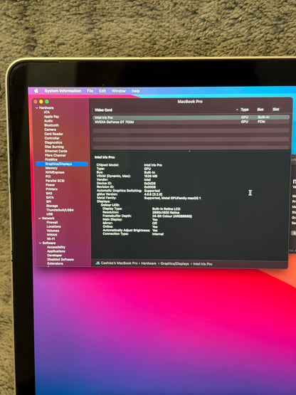 Apple Macbook Pro 15 inch 2014 - i7, 16gb RAM, 512gb SSD - Needs Repair.