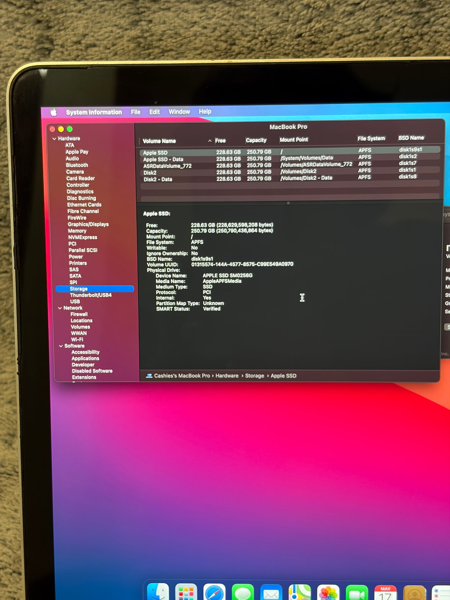 Apple Macbook Pro 15 inch 2014 - i7, 16gb RAM, 512gb SSD - Needs Repair.