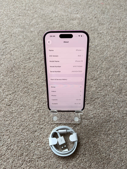 Apple iPhone 16 Pink 128gb (Unlocked)